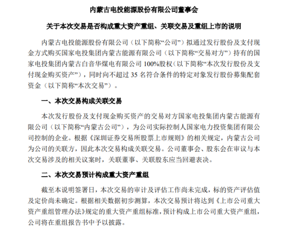 配资可靠炒股配资门户 002128，宣布重大资产重组！明天复牌